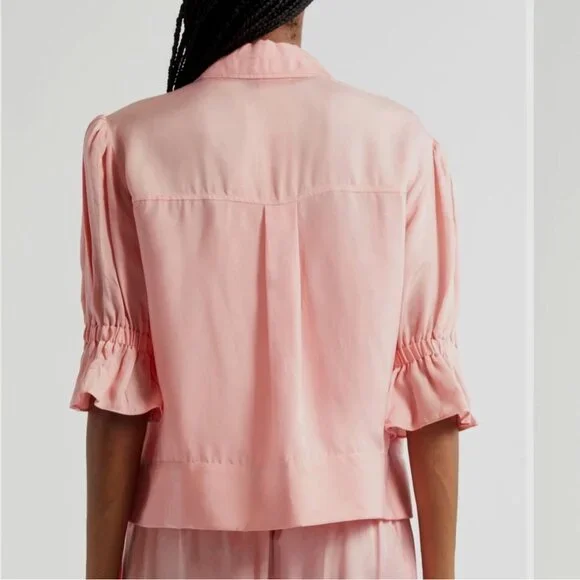 Cinq à Sept Holly Ruffle Sleeve JacketBlush NWT Size XS
